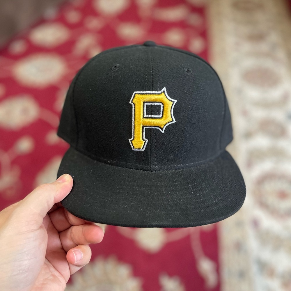 Pirates 7 1/2 New Era Black Cap with Yellow Emblem